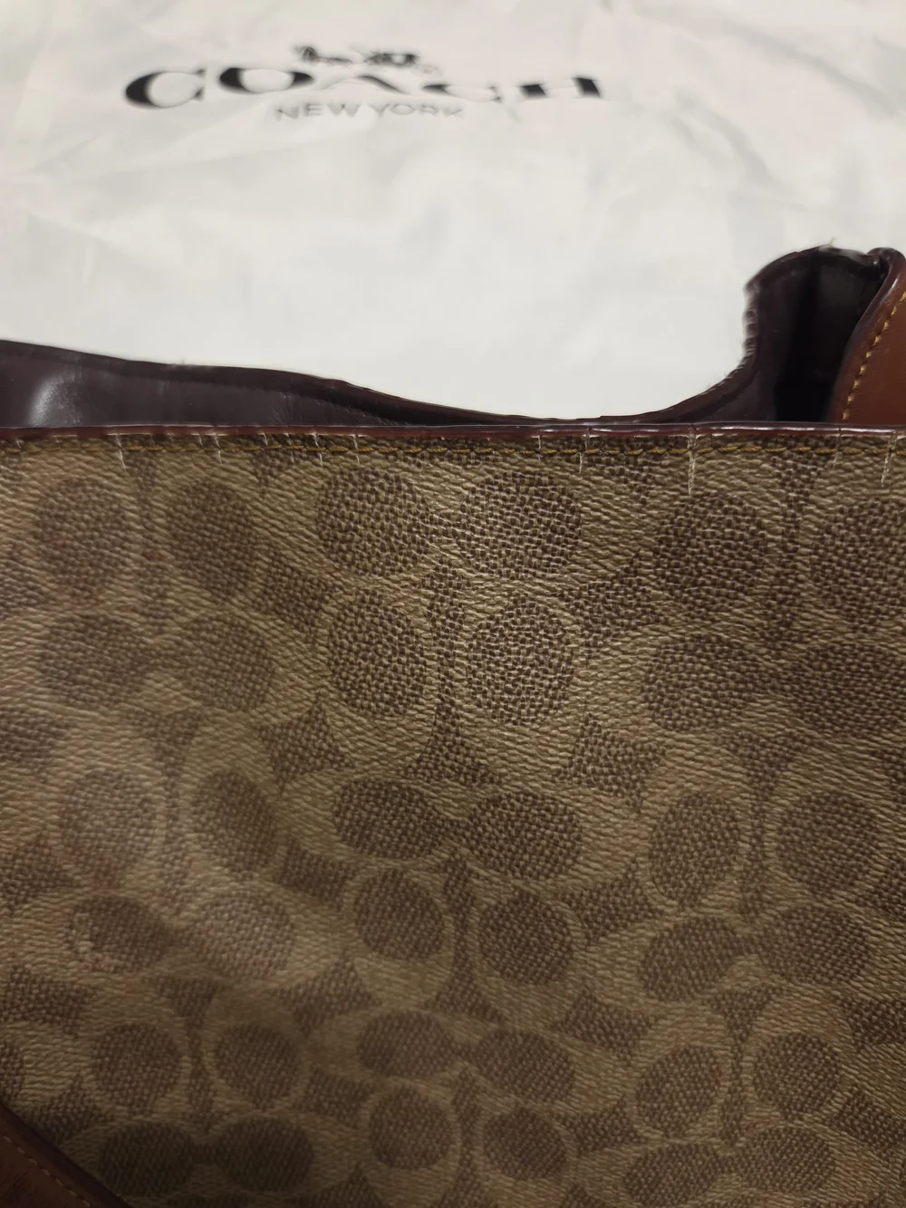 COACH Signature Canvas Hobo Bag in Brown